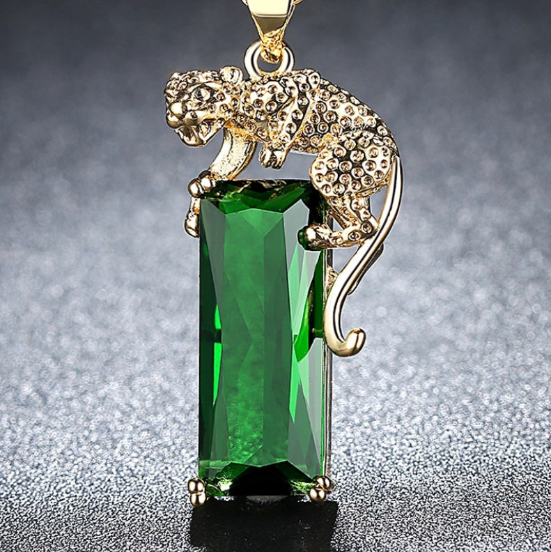 Gold Leopard Stye Pendant
