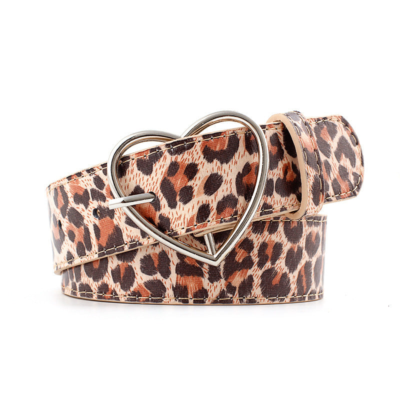 Damen lässig Leopard Print PU Gürtel