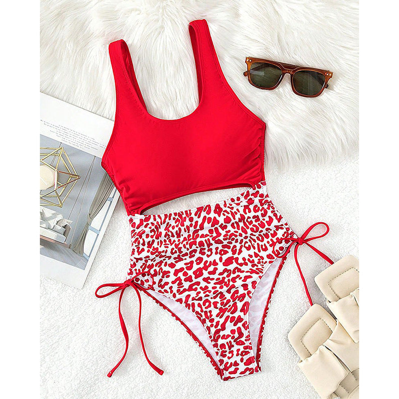 Bikini Leopard-Print Einteiliger Badeanzug Frauen