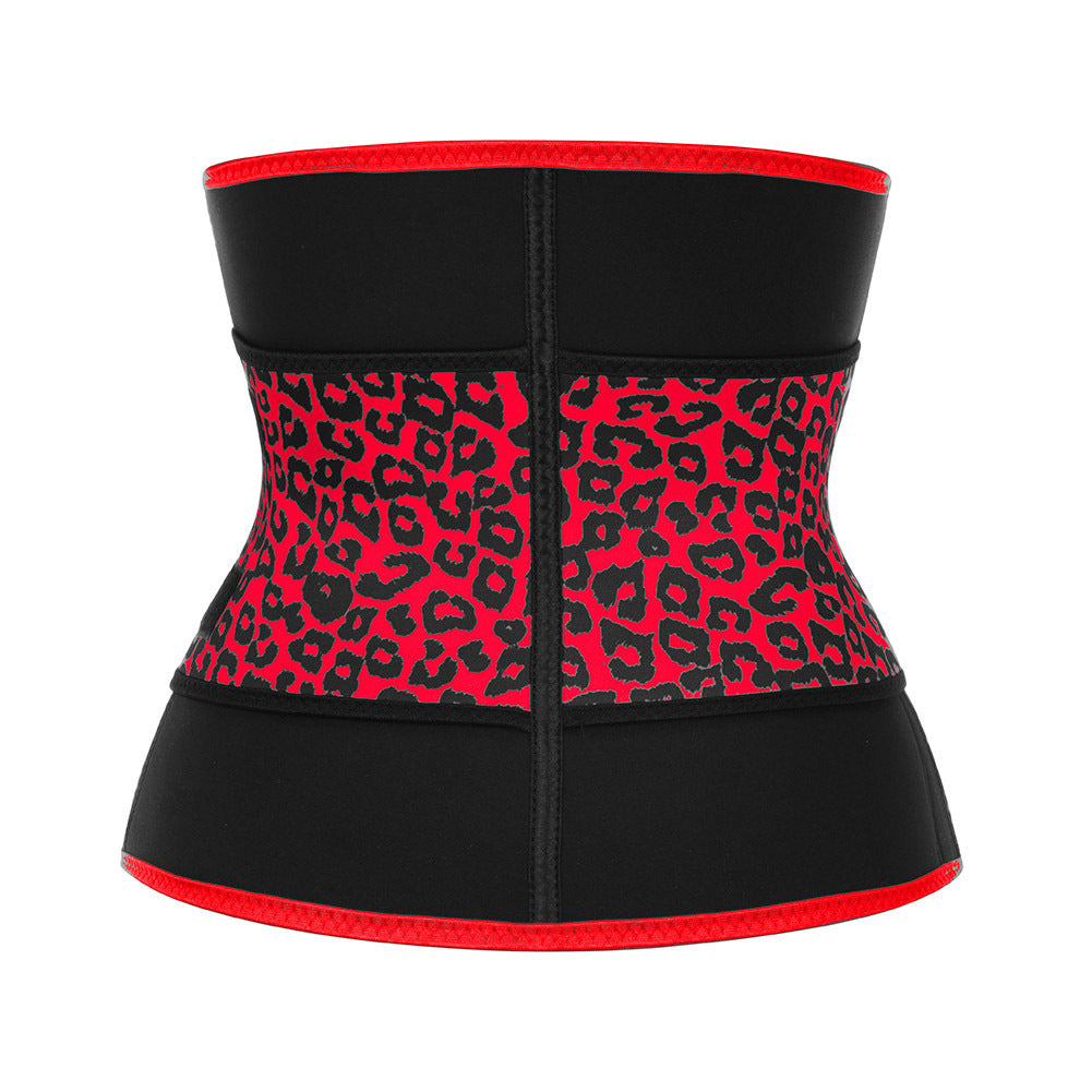 Leopard print belt corset