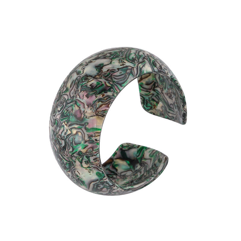 Leopard print Acetat Platte Armreif Armband Frauen