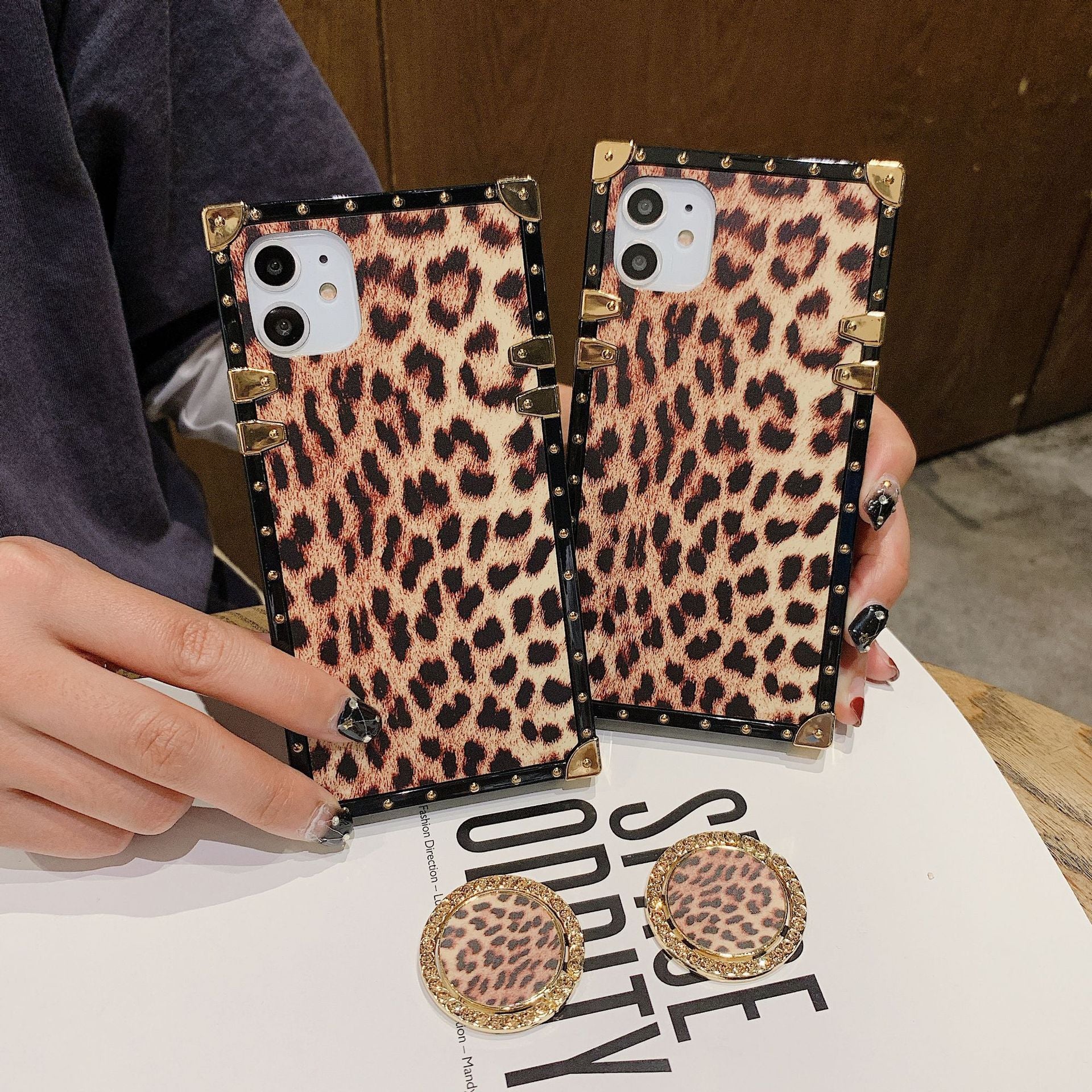 Klassische Leopard Print All-inclusive TPU Soft Shell Telefon Fall