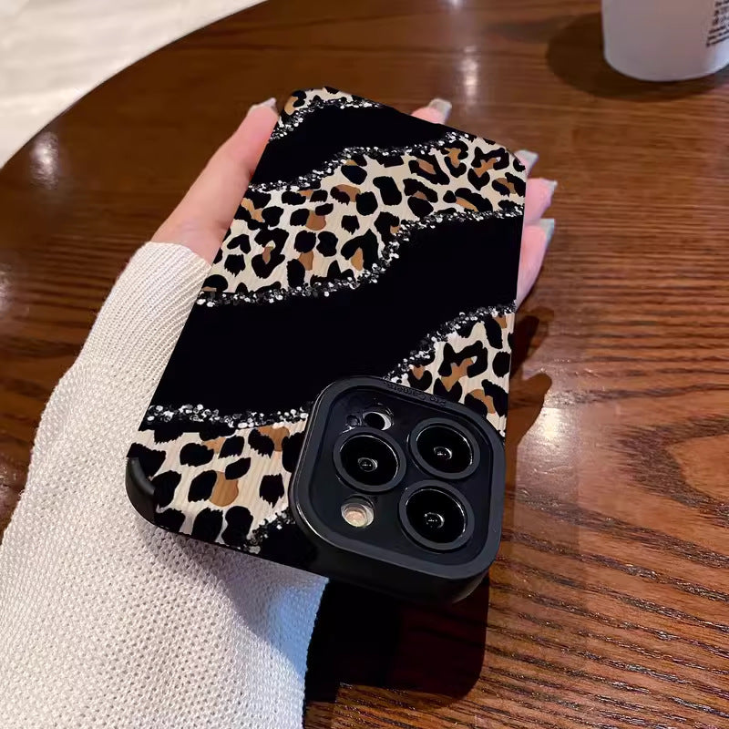 Nische Leopard Vertikale Muster Drop-resistente Telefon Fall