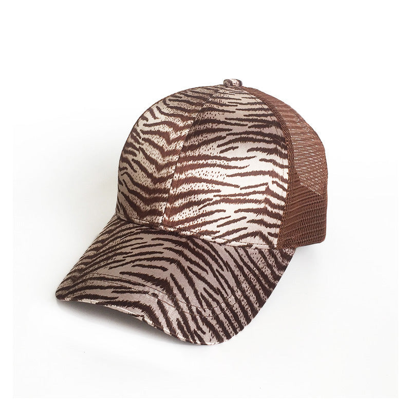 Damen Mode Leopard Print Baseballmütze