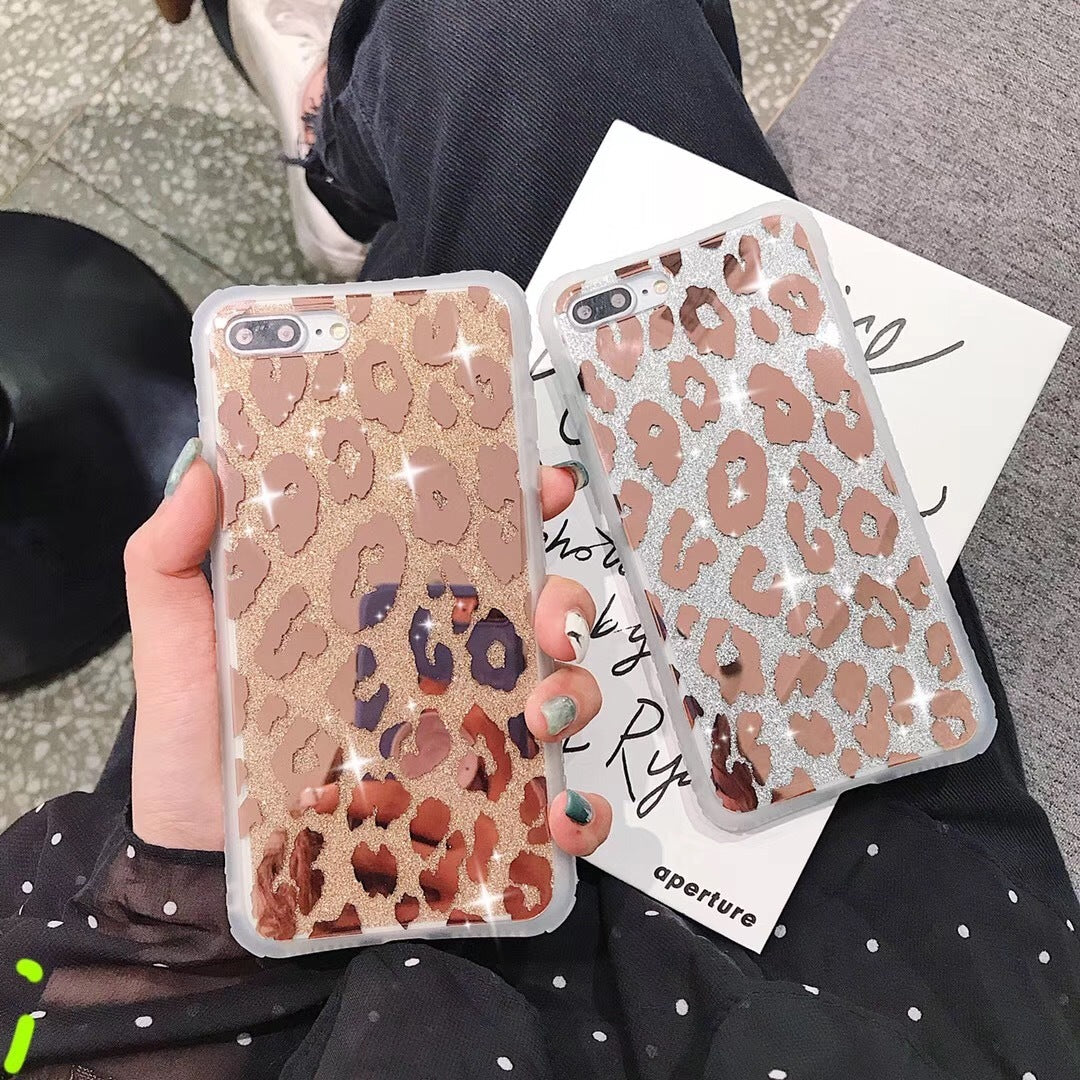 Galvanisierte Leopard Style Phone Case