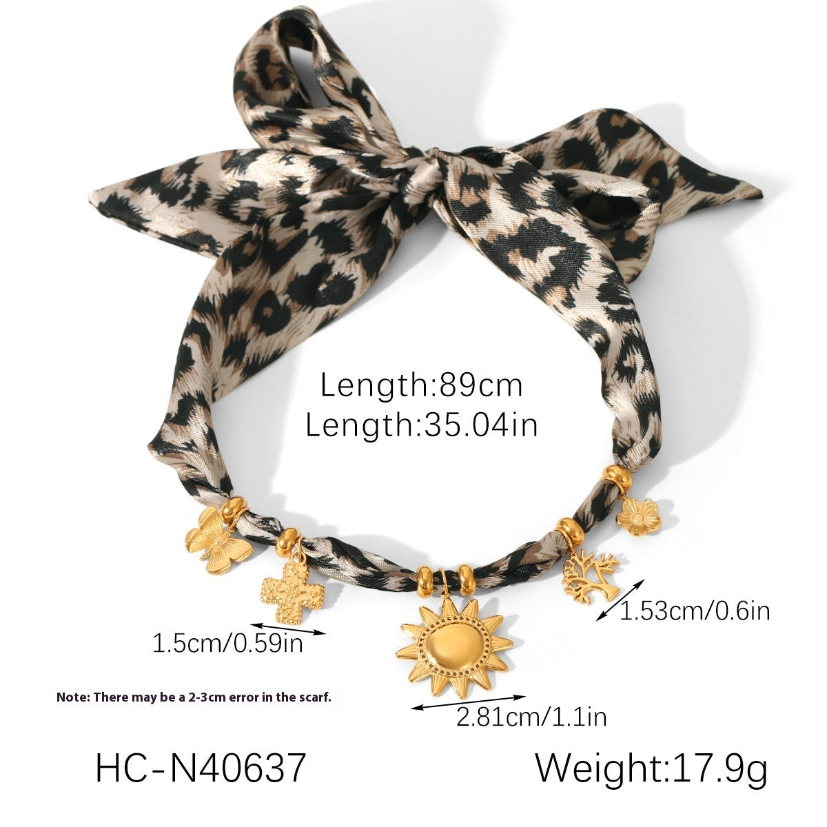 Leopard Ribbon Cross Bracelet For Women Jewerly