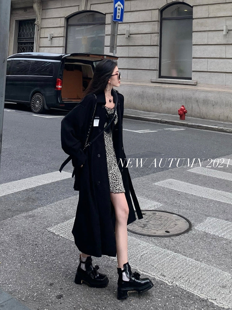 Sling-Kleid für Damen, süß und würzig, gebraten, mit Leopardenmuster