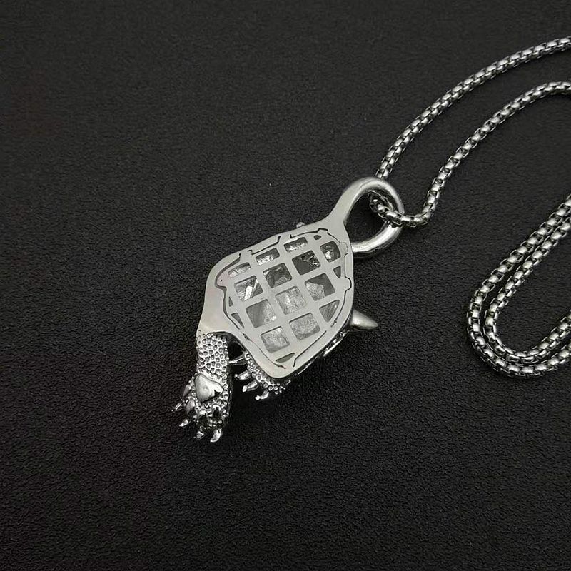 Titan Stahl Leopardenkopf Anhänger Halskette Jewellery