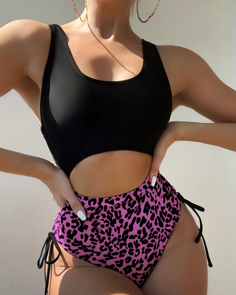 Bikini Leopard-Print Einteiliger Badeanzug Frauen