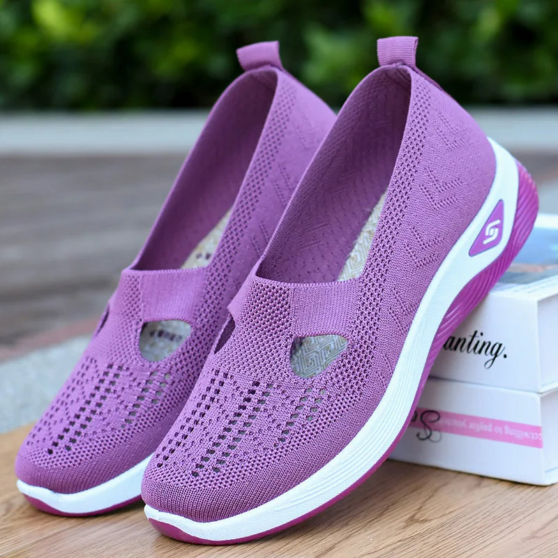Damen Anti-Rutsch Walking Woven Schuhe