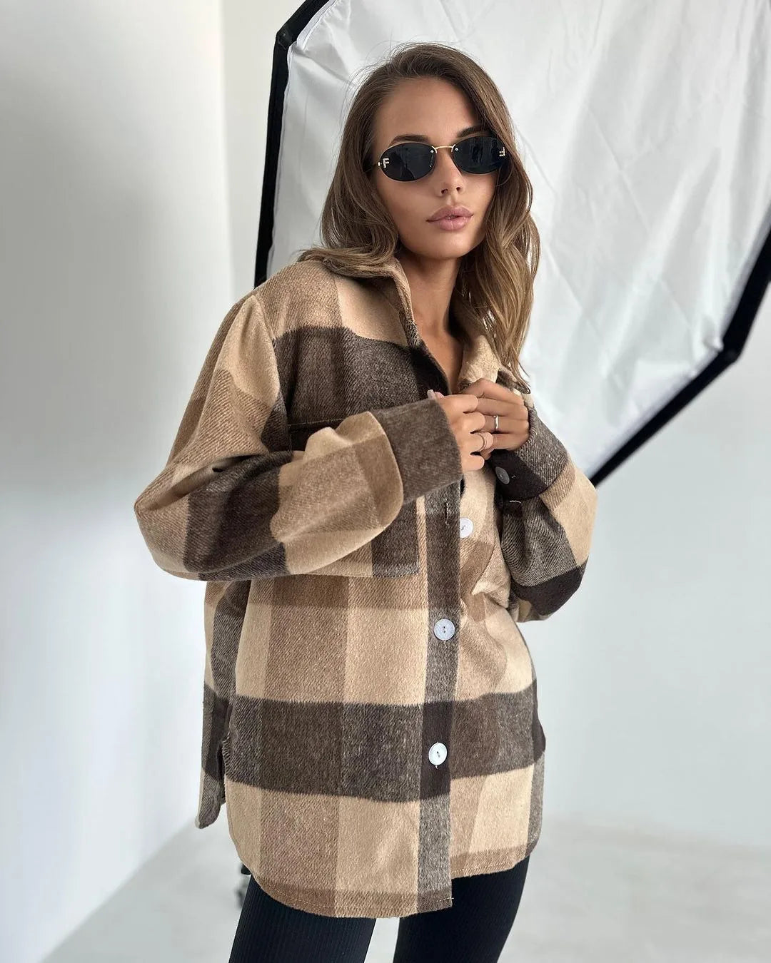 Langärmelige Jacke mit Knopfleiste