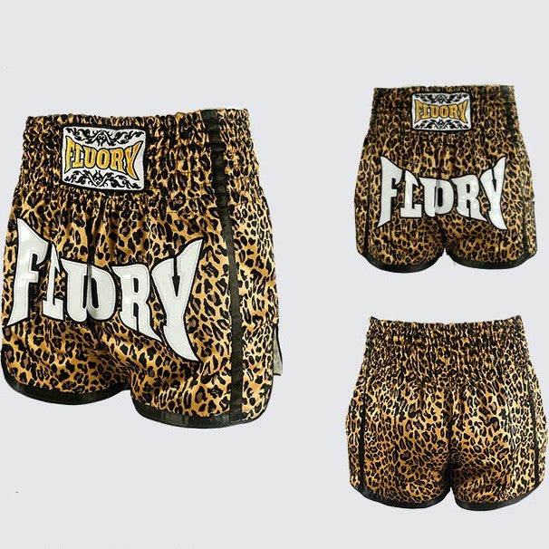 Leopard Print Muay Thai Shorts Männer und Frauen Training Wear