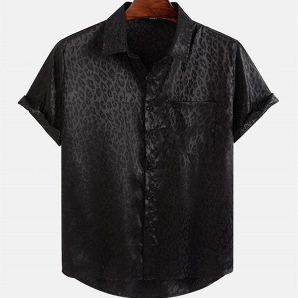 Holiday Jacquard-Hemd mit Leopardenmuster für Männer