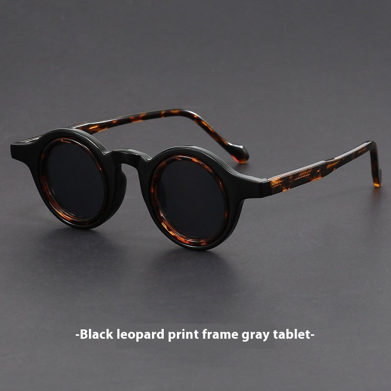 Handgefertigte Retro-Sonnenbrille mit Tofu-Pudding-Rahmen Damen-Retro-Sonnenbrille mit dickem Rahmen