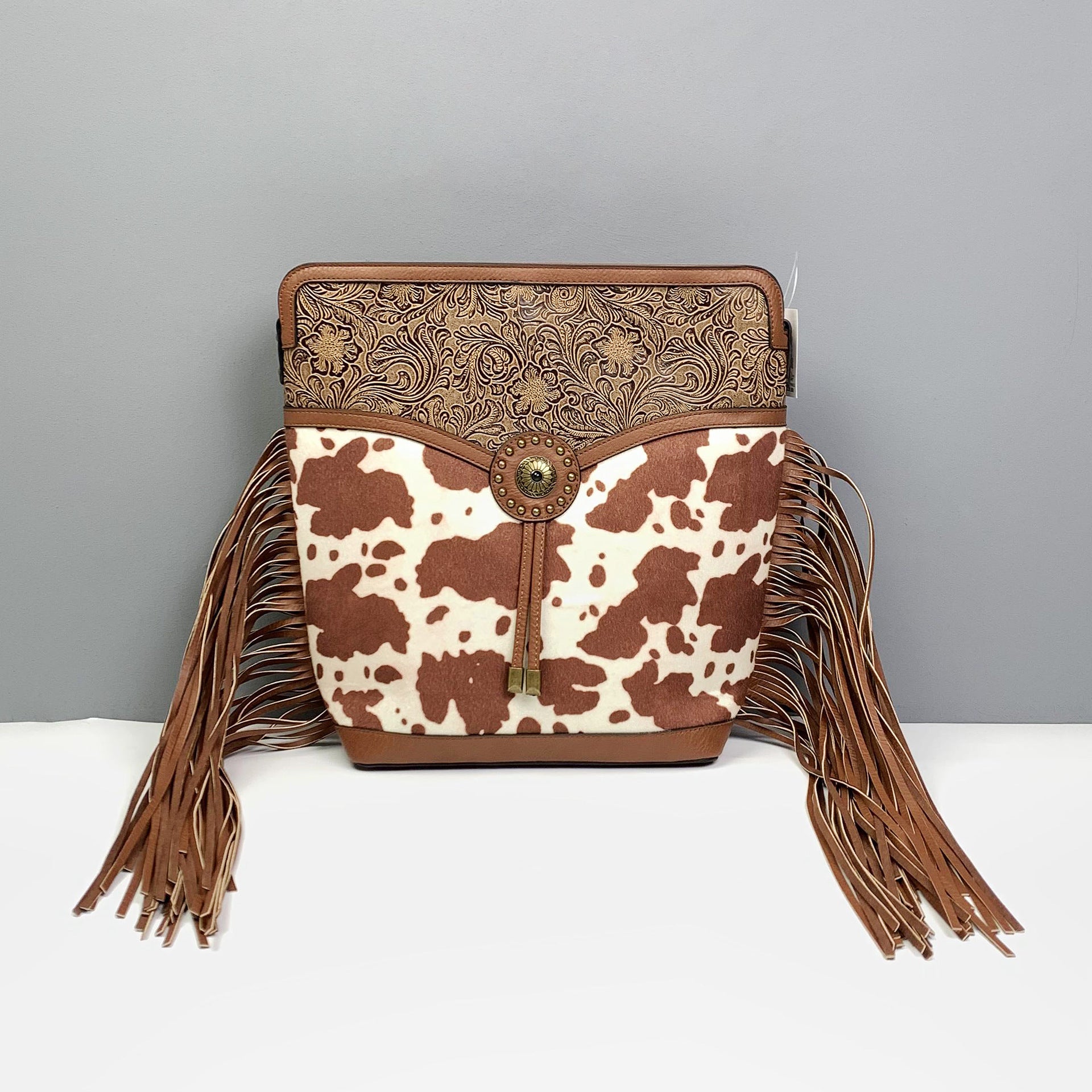 Retro Quaste neue Leopard Design Umhängetasche