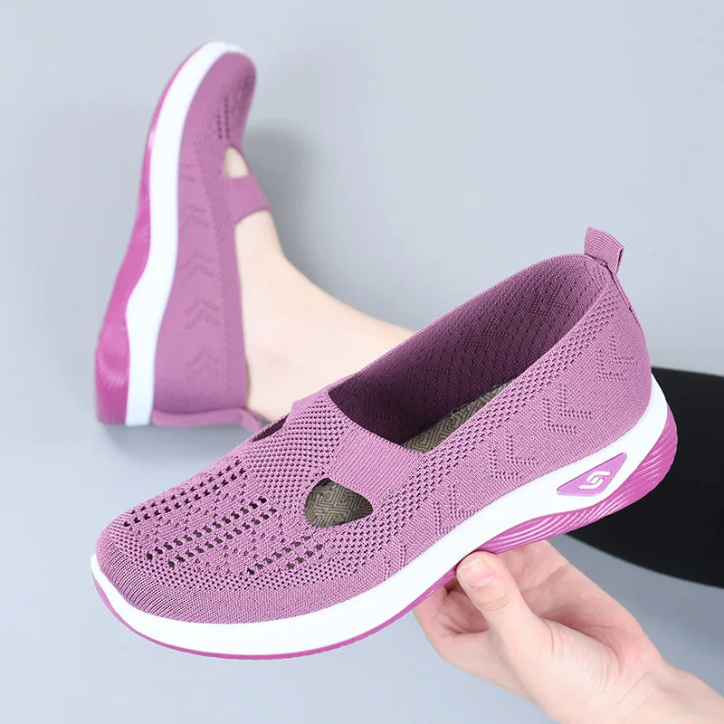 Damen Anti-Rutsch Walking Woven Schuhe