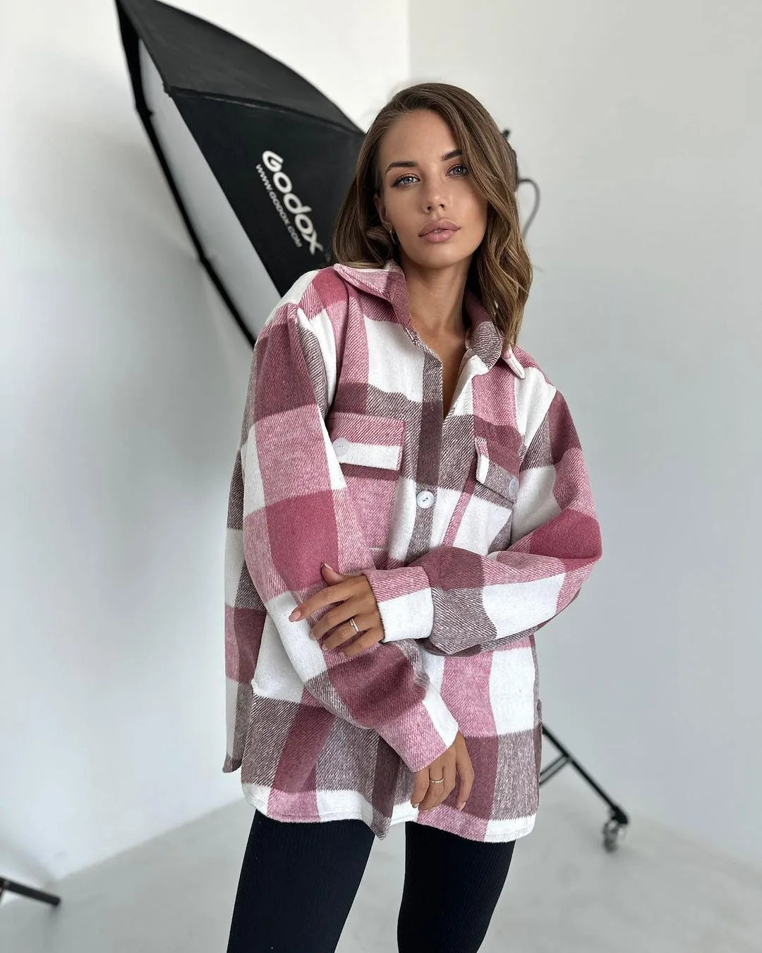 Langärmelige Jacke mit Knopfleiste