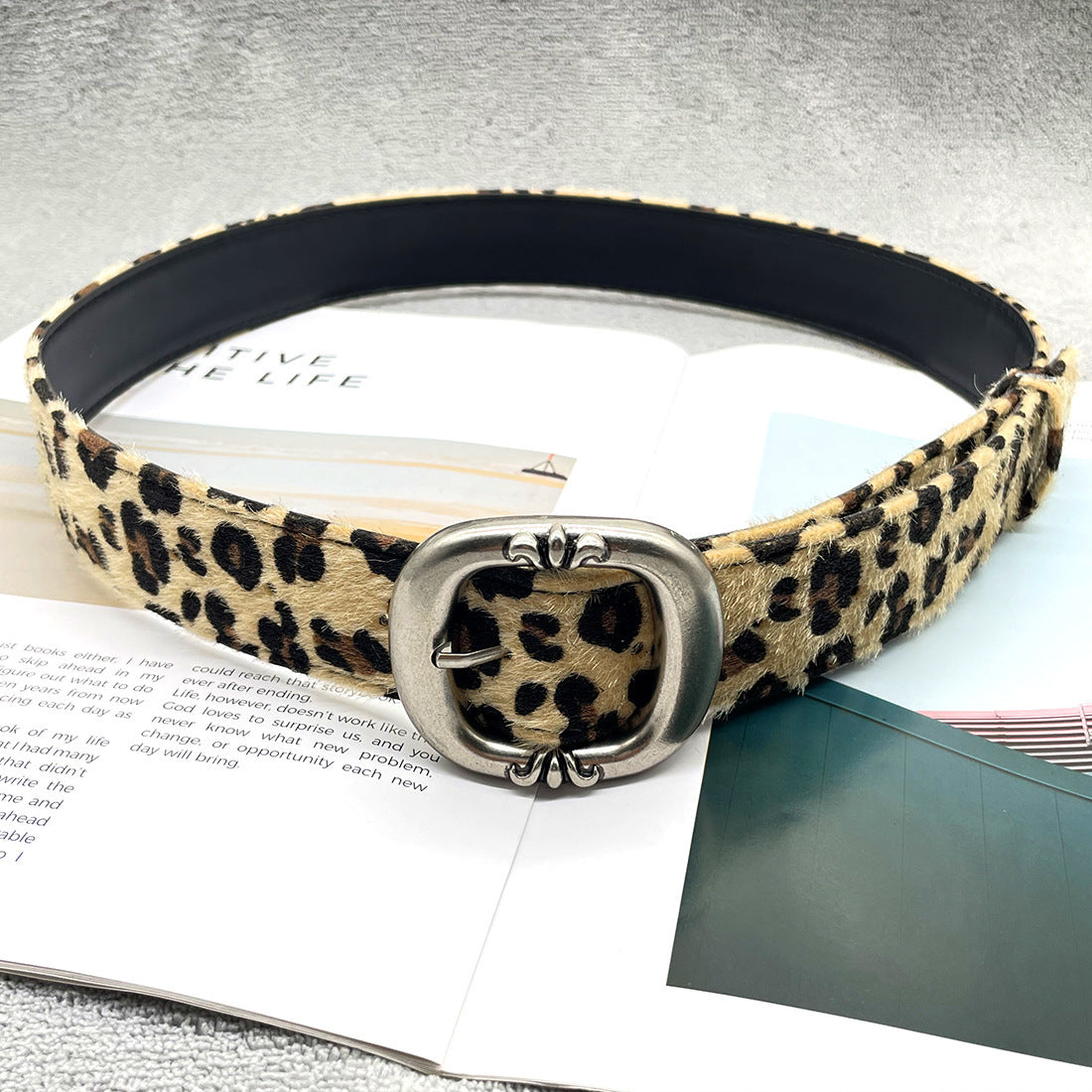 Leopard Print and Zebra Print Gürtel New Simple Style Taille