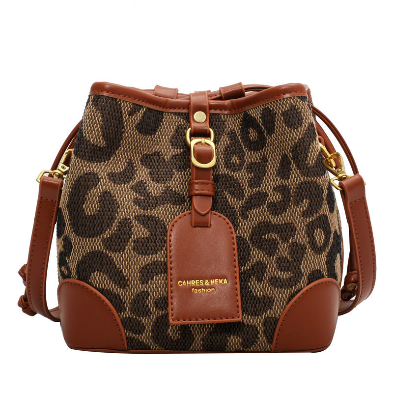 Retro Kleine Tasche Weibliche Mode Leopard Print