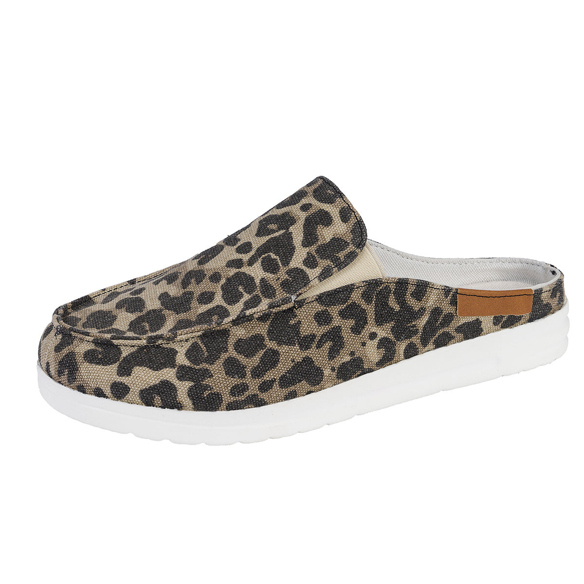 Damen Leopard Print Semi-Support Slip-on Schuhe