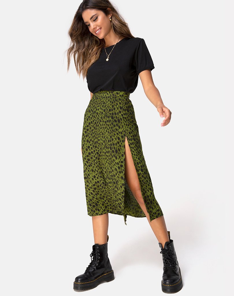 Leopard print skirt