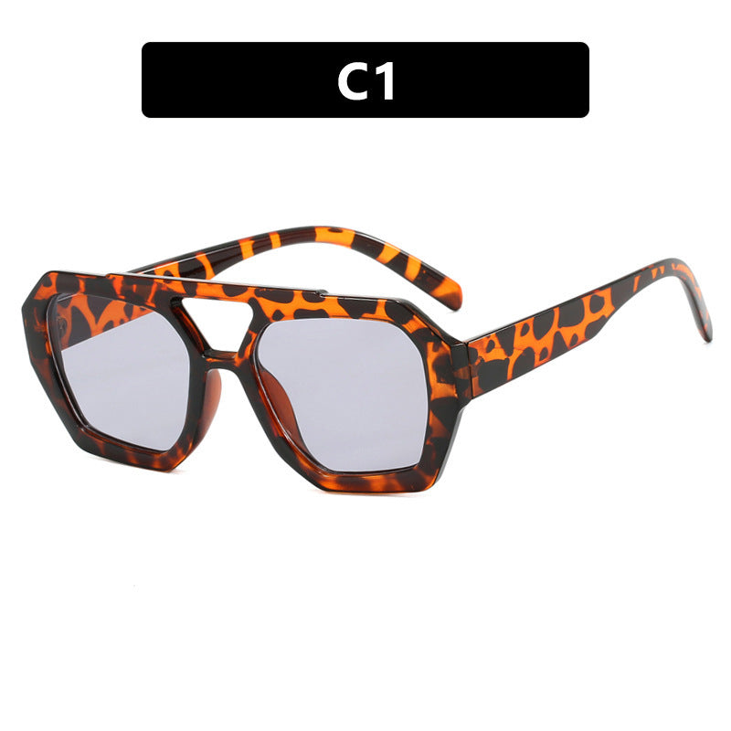Ins Big Frame Leopard Sonnenbrille Sommer Sonnenschirm Strand Urlaub Brille