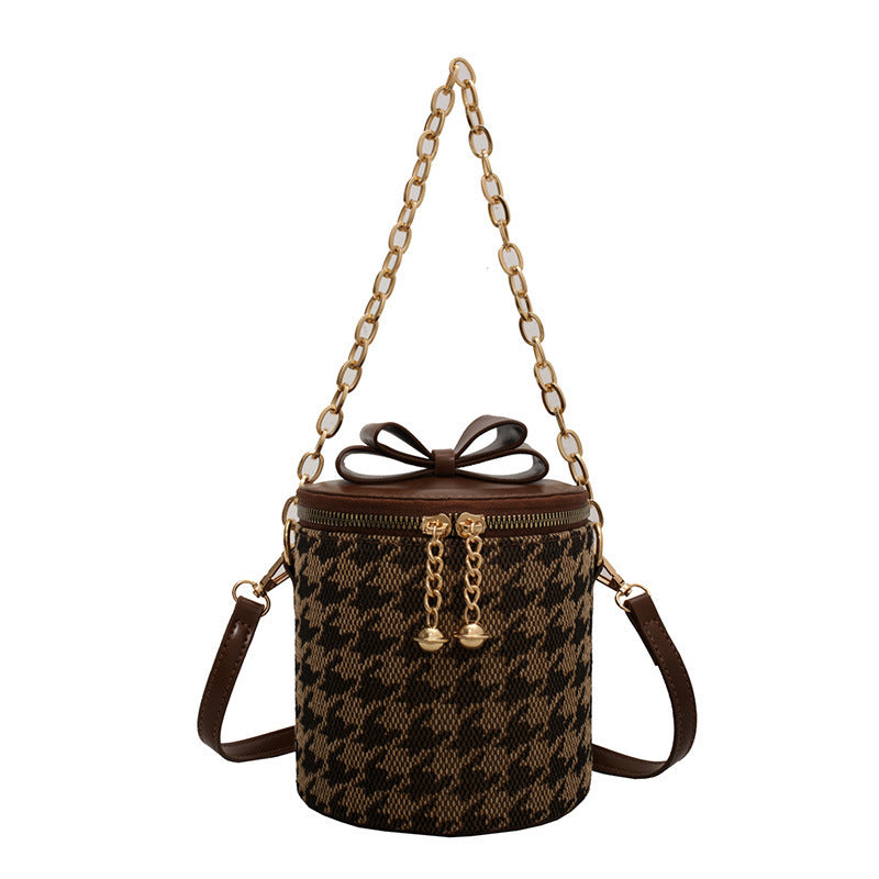 Niedliche Kette Bucket Bag Umhängetasche Leopard