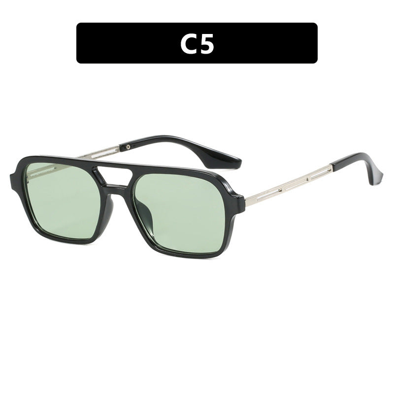 Neue Retro-Sonnenbrille mit quadratischem Rahmen für Männer