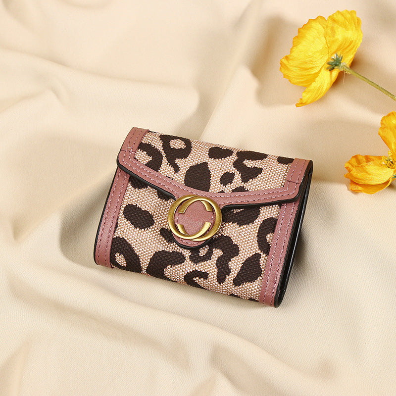 Neue Leopard Print Frauen Brieftasche Multi-Card-Slot Münze Geldbeutel All-in-One-Kupplung Karteninhaberin