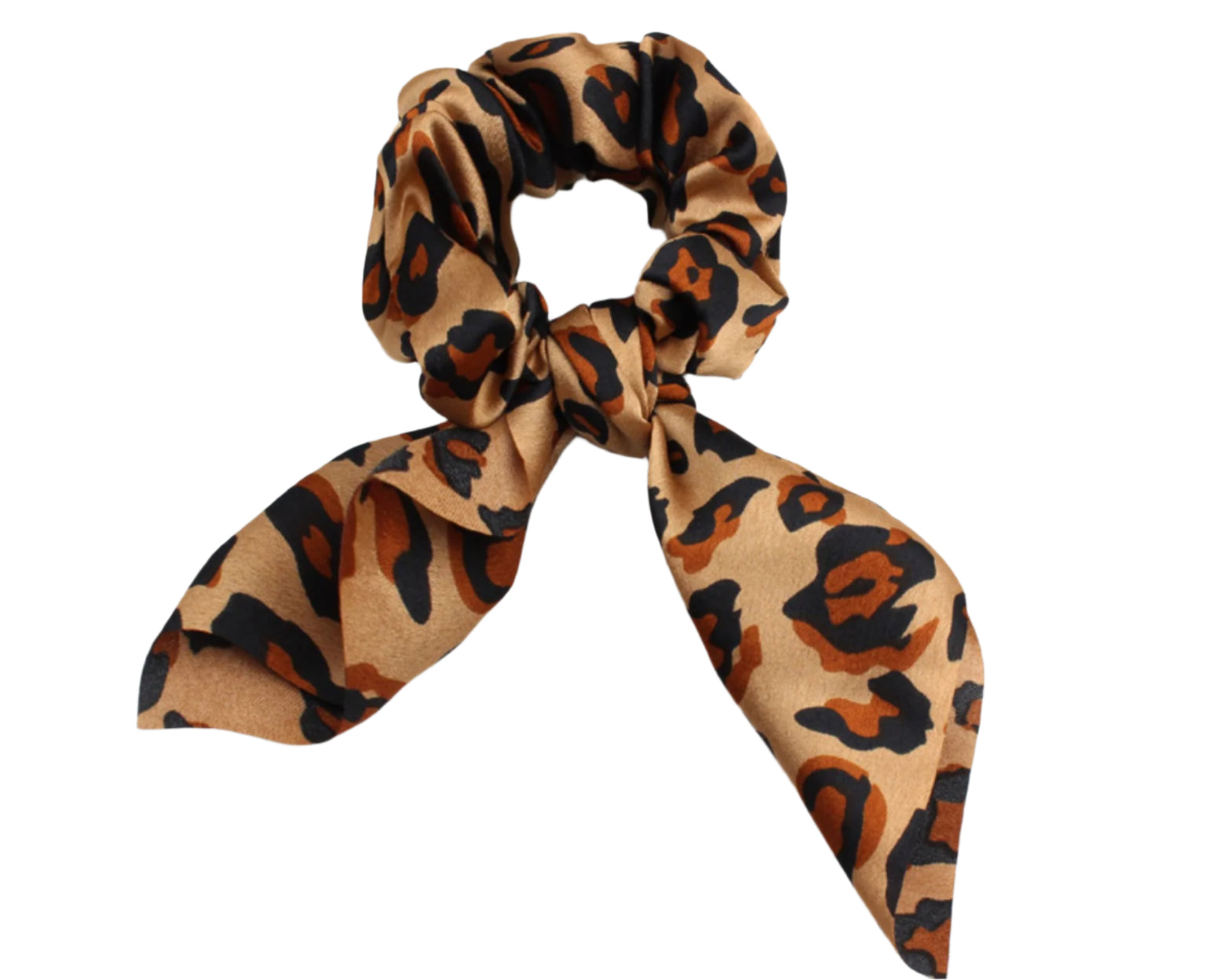 4Pcs Leopard Schlange Floral Luftschlangen Scrunchies Frauen Haar Schal