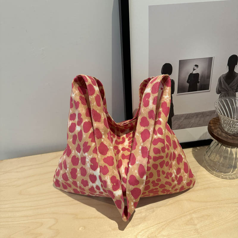 Simple Large Capacity Urban Fashion Leopard Print Shoulder Messenger Bag