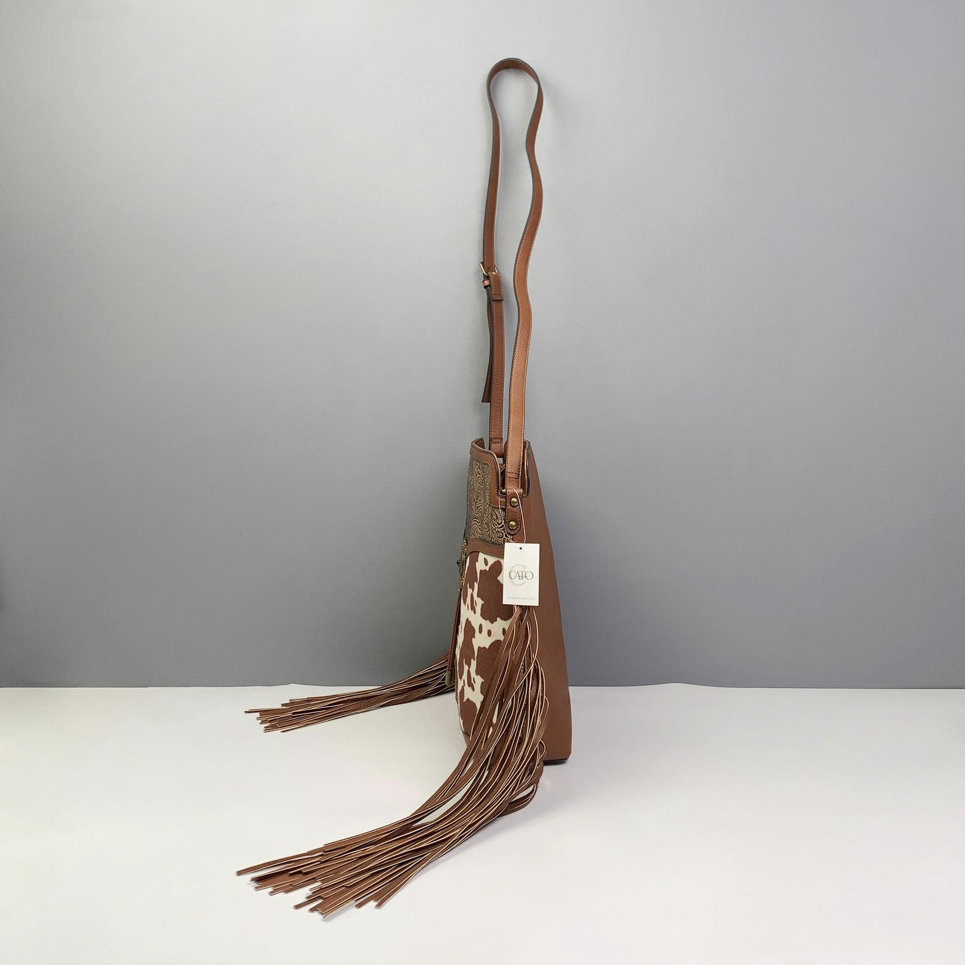 Retro Quaste neue Leopard Design Umhängetasche