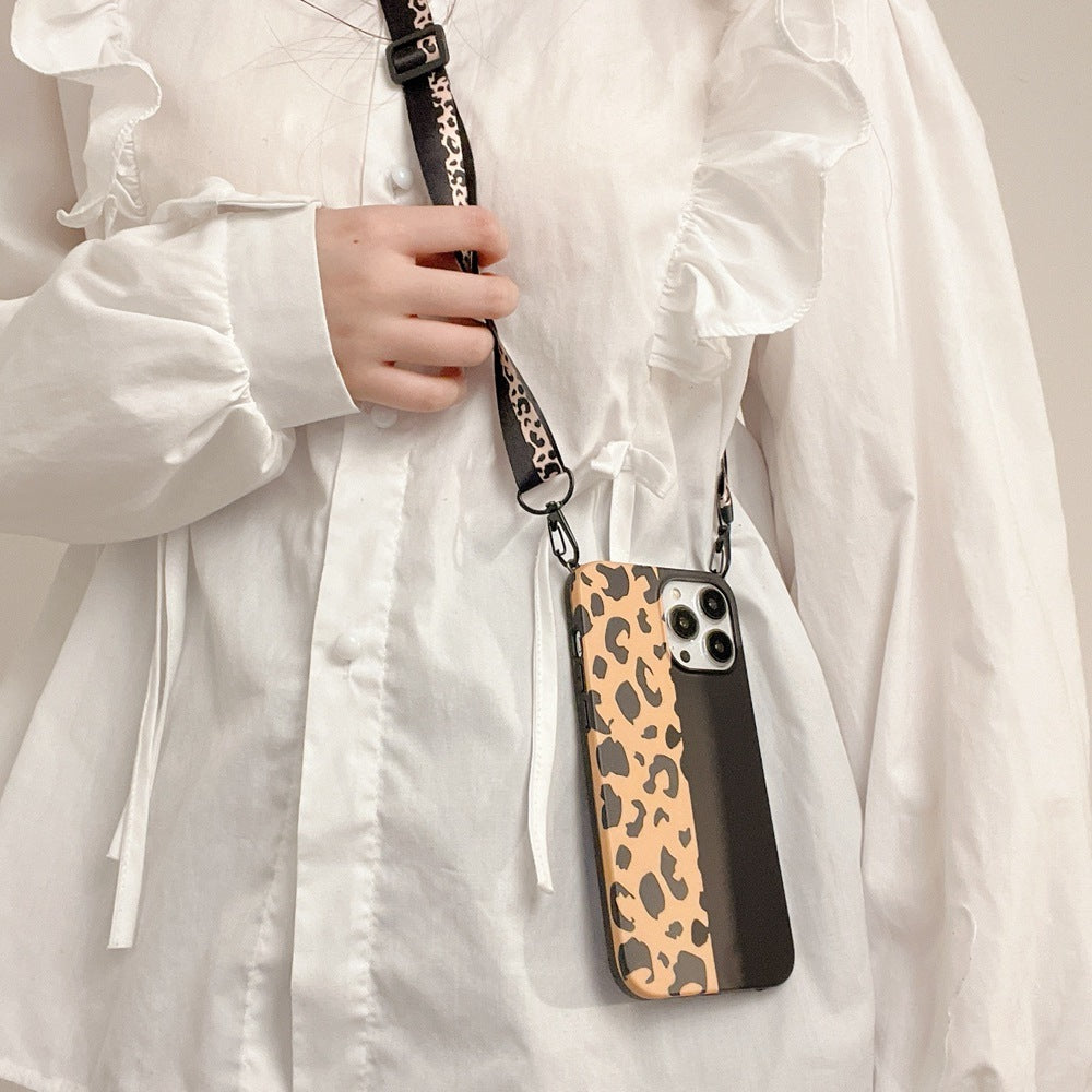 Katzenohr Leopard Lanyard Handytasche