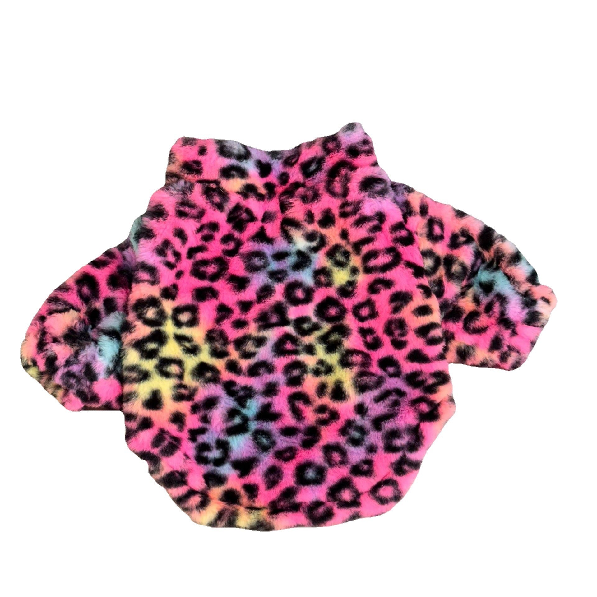 New Style Pet Clothes Colorful Leopard Print Velvet Coat