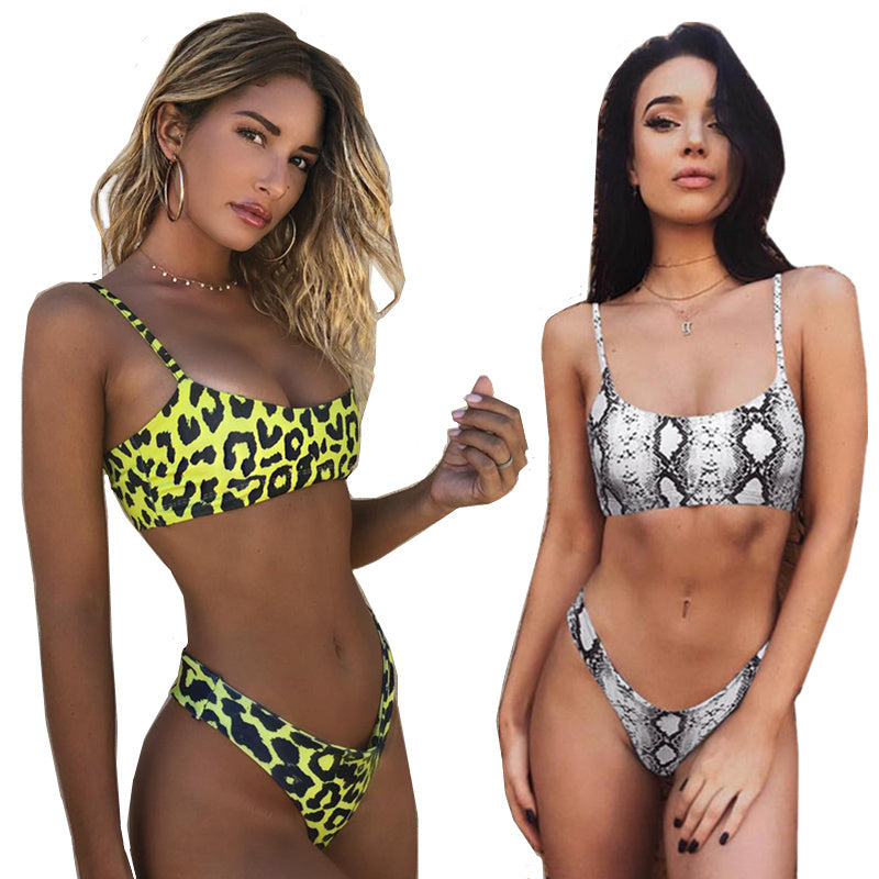 Bikini-Badeanzug mit Leopardenmuster