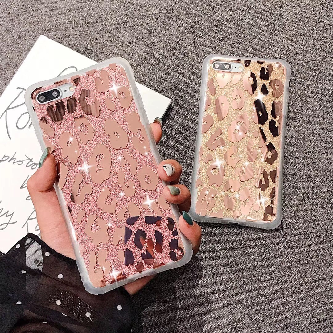 Galvanisierte Leopard Style Phone Case