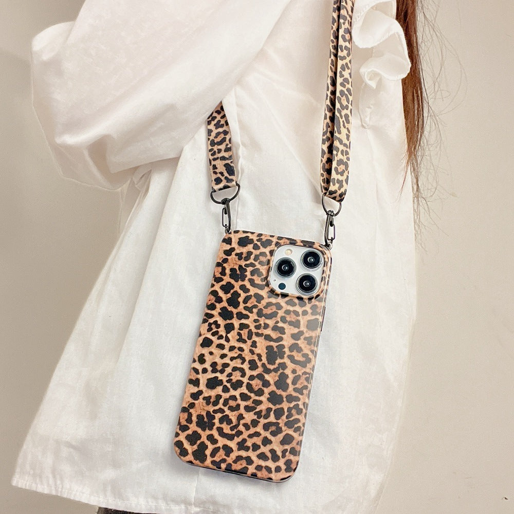 Katzenohr Leopard Lanyard Handytasche