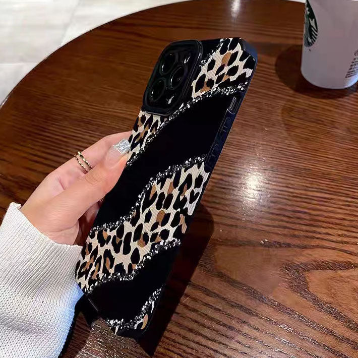 Nische Leopard Vertikale Muster Drop-resistente Telefon Fall