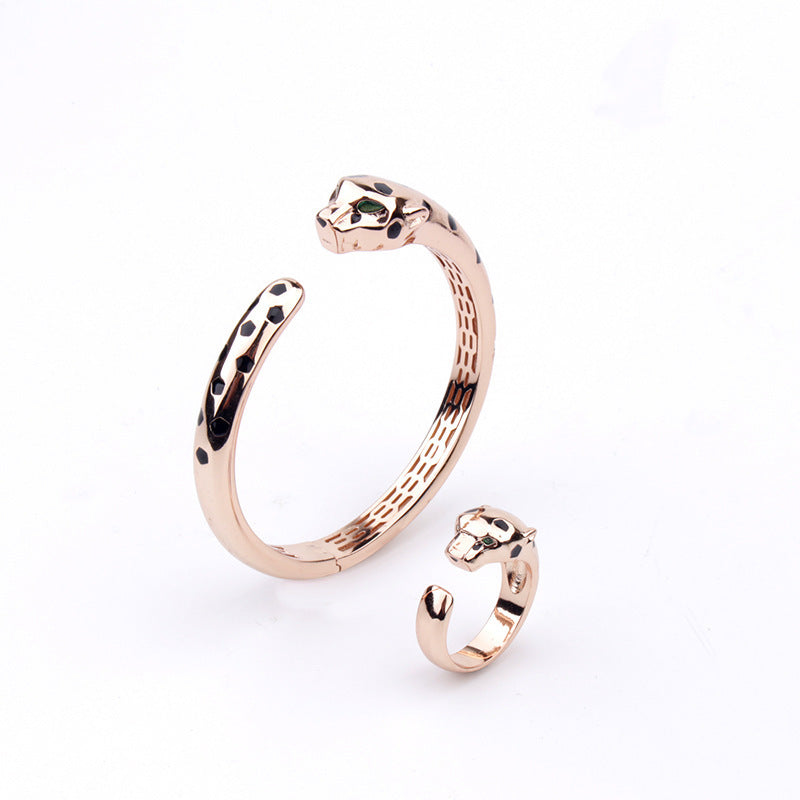 Damenmode Gel-Leopard-Armband Ring