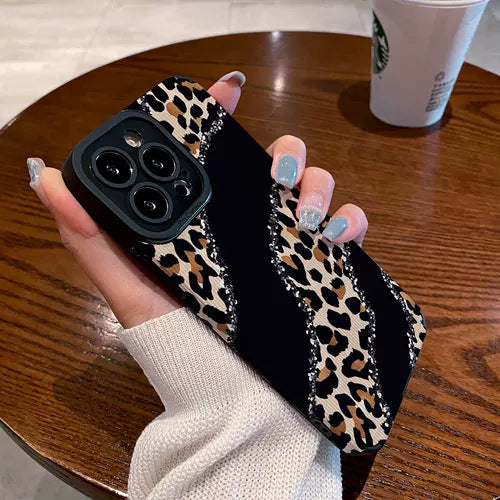 Nische Leopard Vertikale Muster Drop-resistente Telefon Fall
