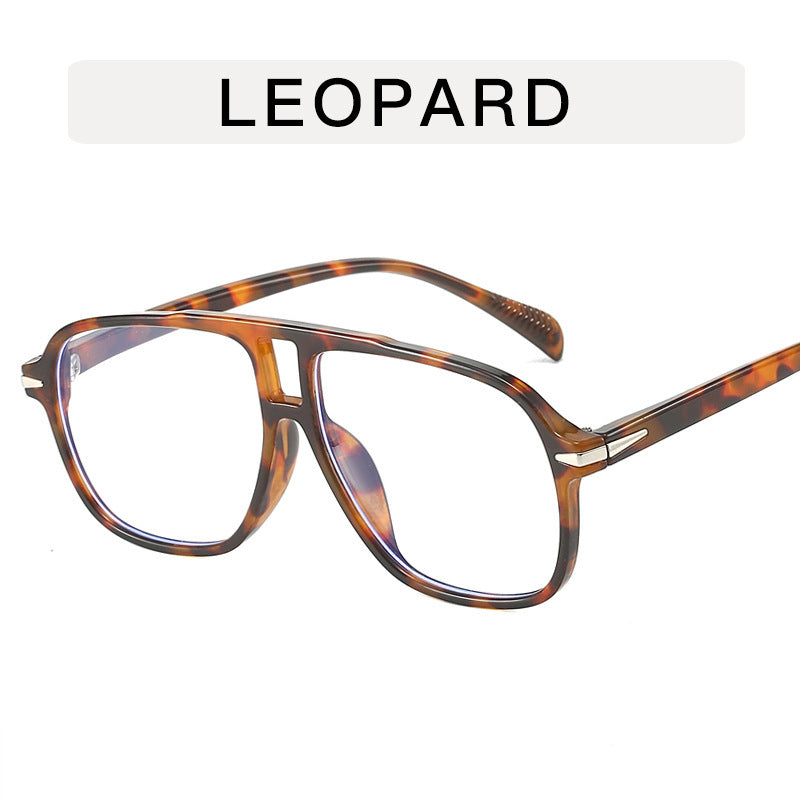 Doppelstrahlkröte Retro Flying Leopard Print Stylische Sonnenbrille