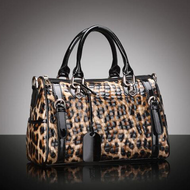 Handtasche mit Leopardenmuster, modisches All-Match-Leder, großes Fassungsvermögen, One-Shoulder