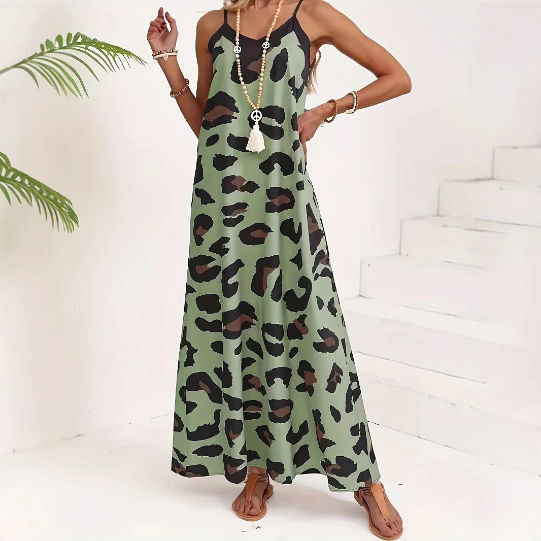 Women's Leopard Print Long Dress