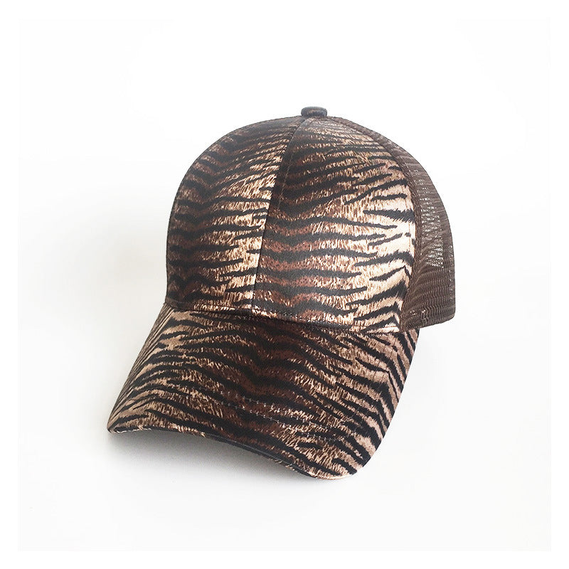 Damen Mode Leopard Print Baseballmütze