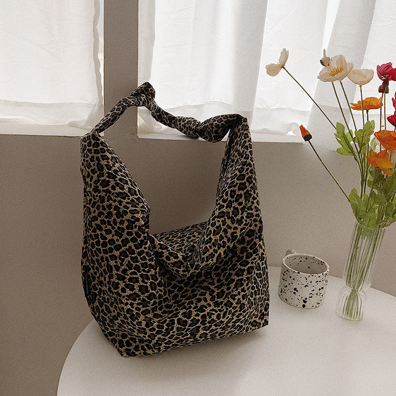 Großraumtasche mit Leopardenmuster Canvas-Tasche Damentasche