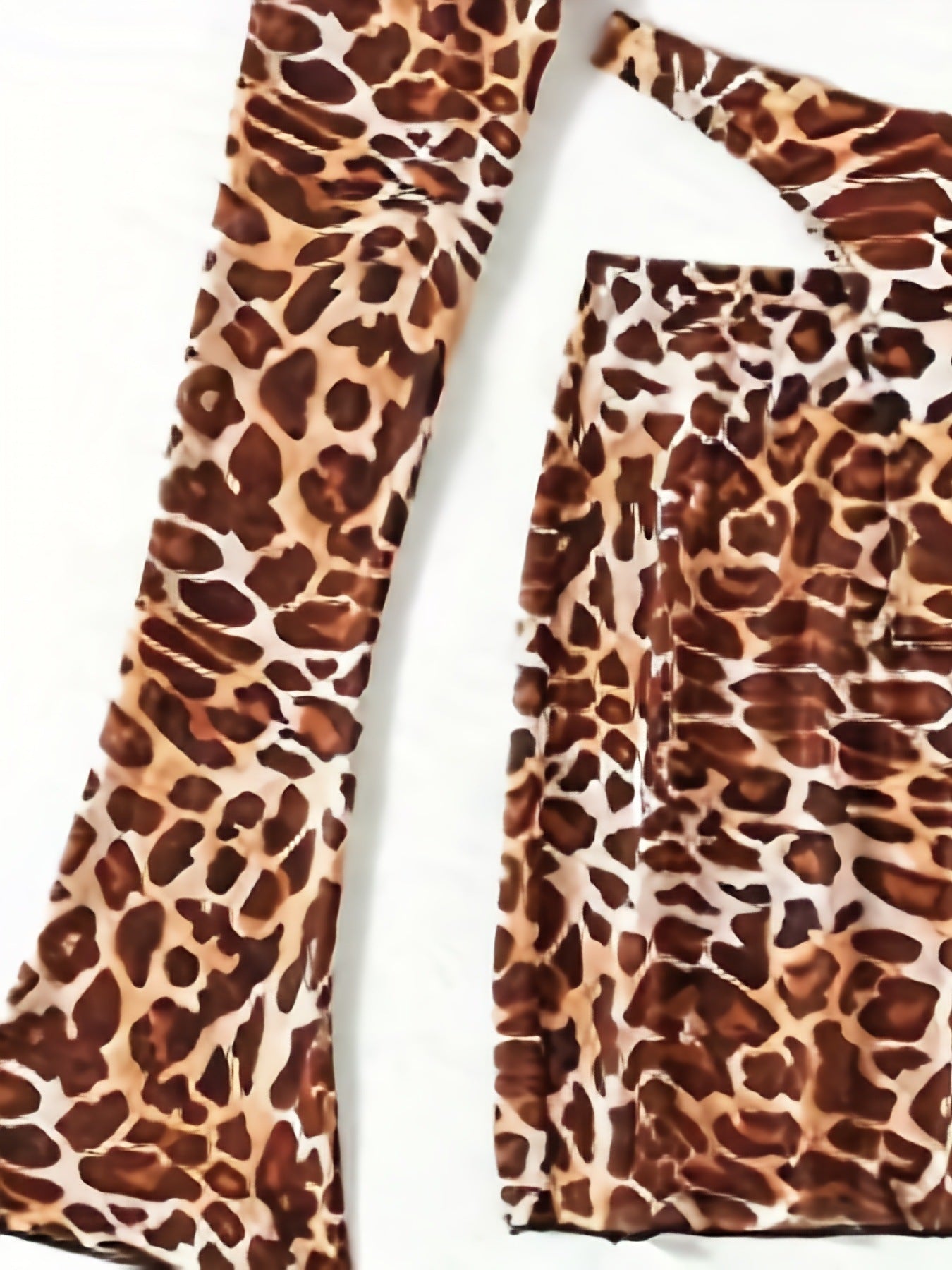 Leopard Print Split Bikini Badeanzug Anzug