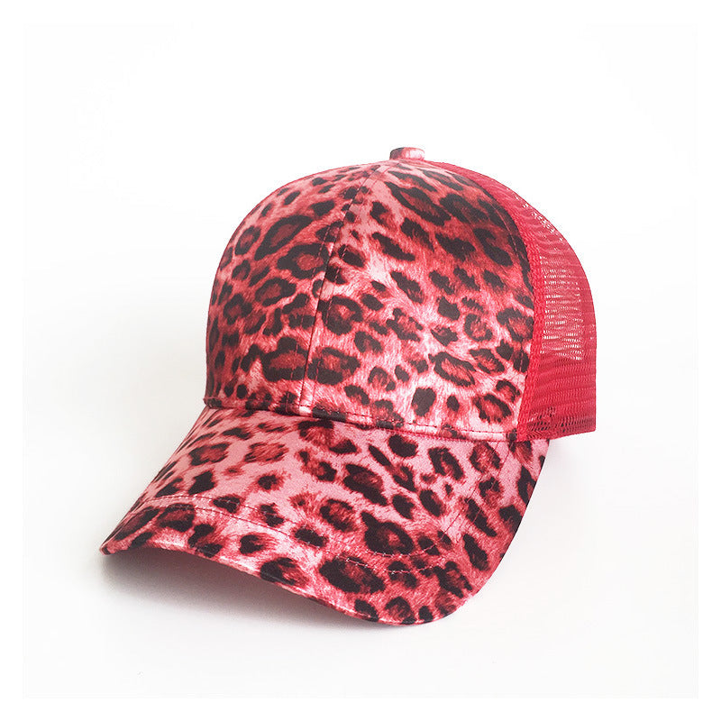 Damen Mode Leopard Print Baseballmütze