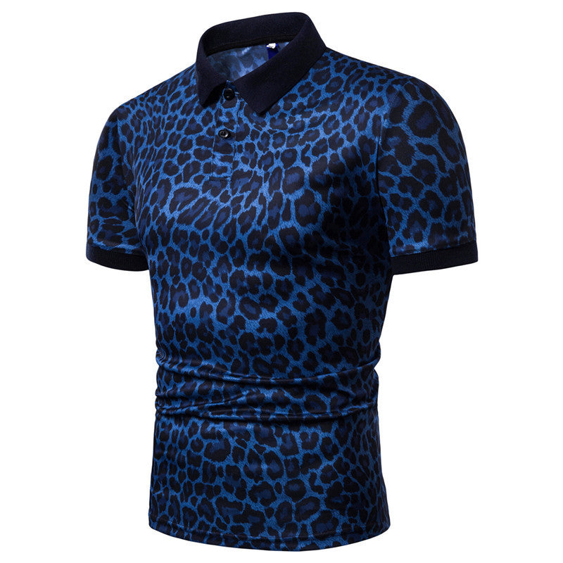 Leopard Print T-Shirt für Männer mit kurzen Ärmeln