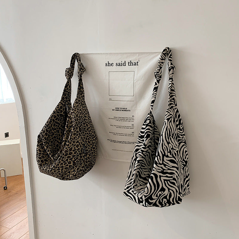 Großraumtasche mit Leopardenmuster Canvas-Tasche Damentasche