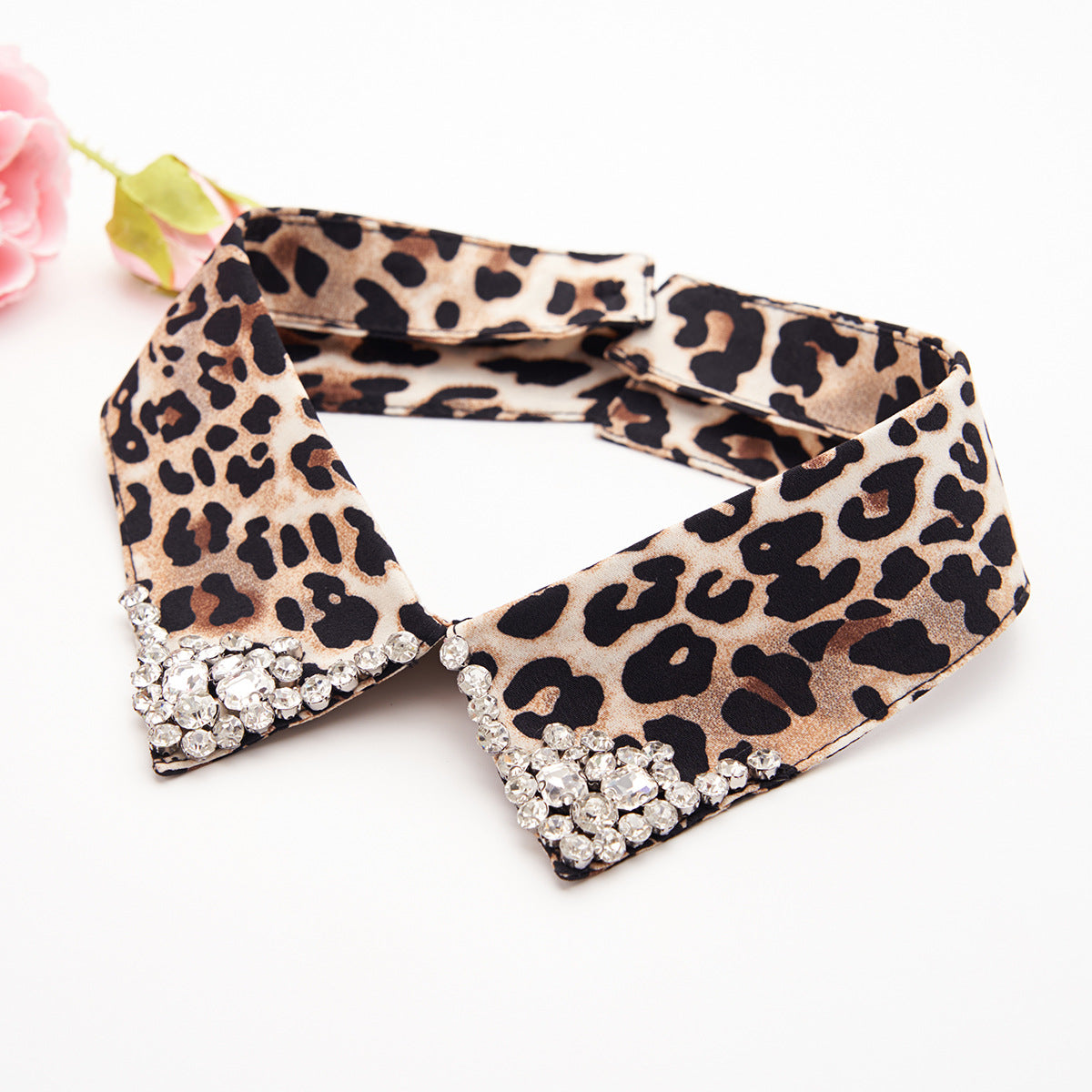 Damen Leopard style modisch alles zusammen Pullover T-Shirt Kragen Frauen